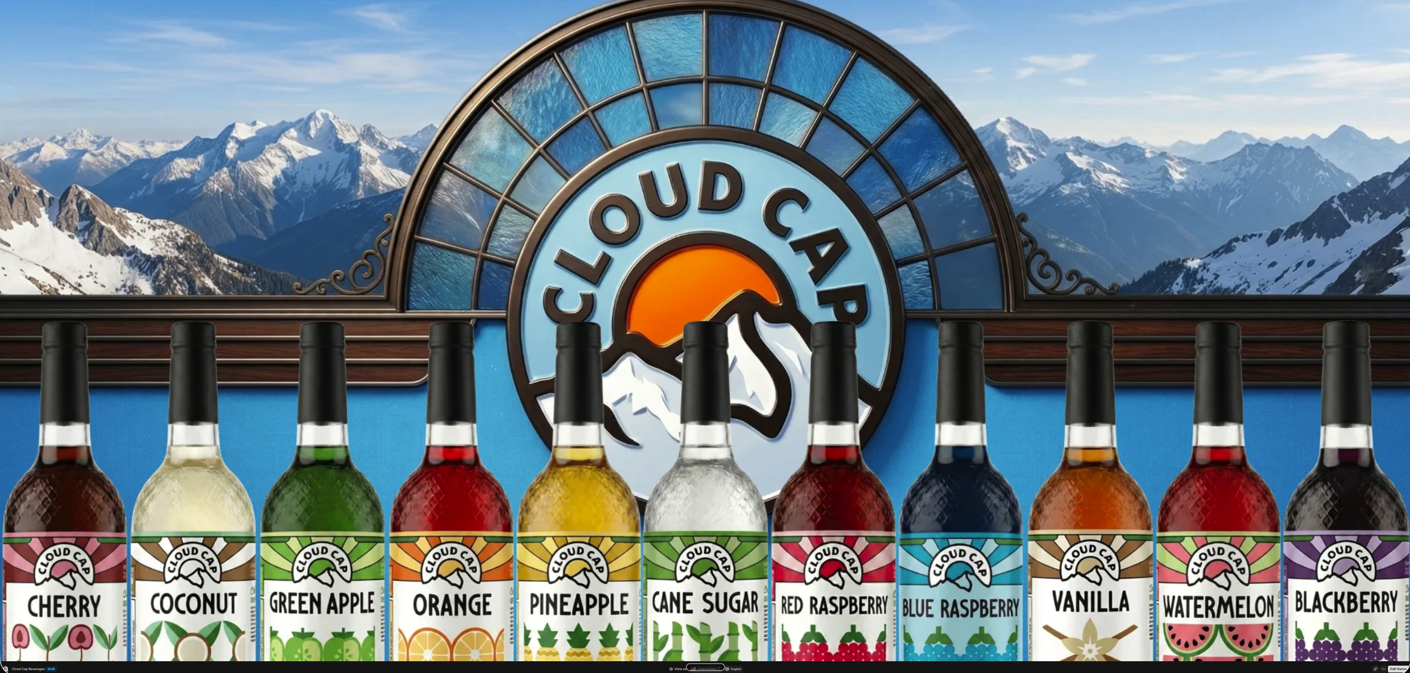 Cloud Cap Beverages commerce design